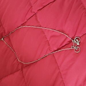 American Eagle Bicycle Pendant Necklace